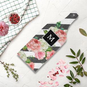 Tabla De Cortar Regalo de cocina con monograma floral moderno pers