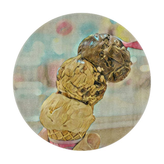 Tabla De Cortar Regalo de cumpleaños de helados (Anverso)