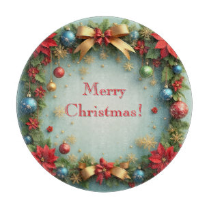 Tabla De Cortar Regalo de decoración de cocina Corona de Navidad