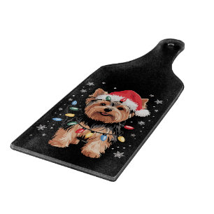 Tabla De Cortar Regalo de Navidad de Yorkie Perro de Navidad Largo