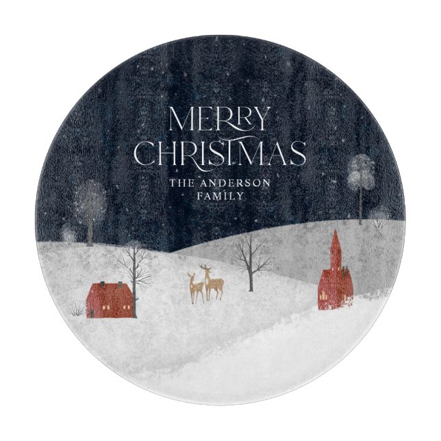 Tabla De Cortar Regalo de Navidades de decoración rústica tradicio (Anverso)