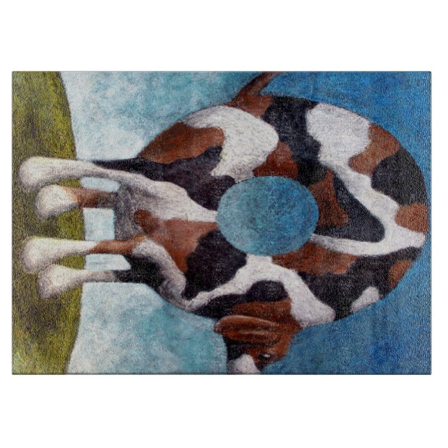 Tabla De Cortar Regalo de pintura Bagel-Beagle (Anverso)