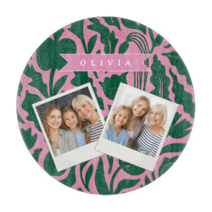 Tabla De Cortar Regalo Personalizado de Nombre Floral Botánico Ros