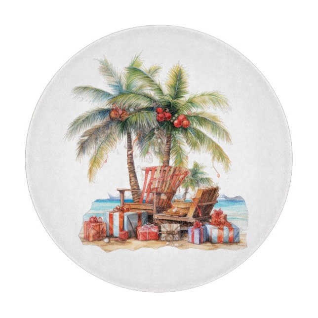 Tabla De Cortar Regalos bajo la palmera (Anverso)