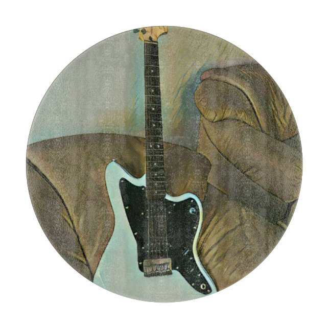 Tabla De Cortar Regalos de guitarra para papá (Anverso)