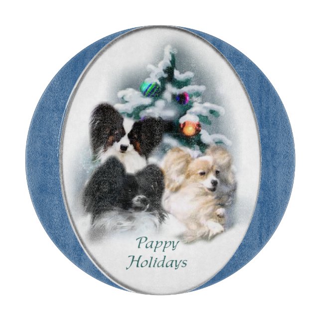 Tabla De Cortar Regalos de Navidades de Papillon (Anverso)