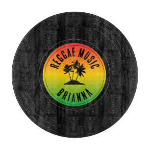 Tabla De Cortar Reggae Music Vinyl Record Rasta Chef