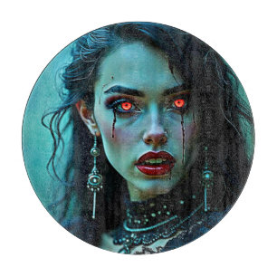 Tabla De Cortar Reina Vampiro: Arte de Oscuro Encanto