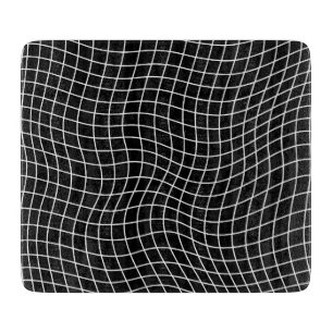 Tabla De Cortar Rejilla moderna deformada   Geométrico fluido mini