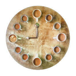 Tabla De Cortar Reloj de café de café de café
