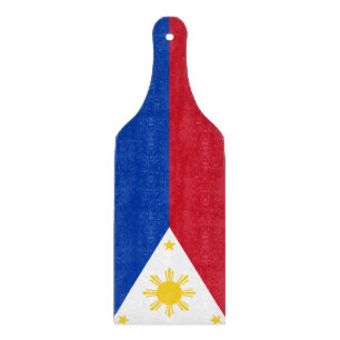 Tabla De Cortar remo de tablero de vidrio, bandera de Filipinas