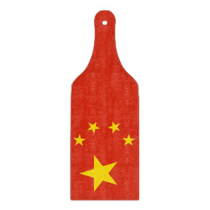 Tabla De Cortar remo de tablero de vidrio con bandera de China