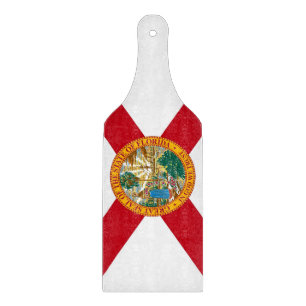 Tabla De Cortar remo de tablero de vidrio con bandera de Florida