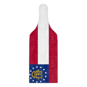 Tabla De Cortar remo de tablero de vidrio con bandera de Georgia