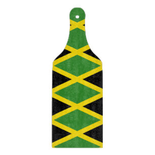 Tabla De Cortar remo de tablero de vidrio con bandera de Jamaica