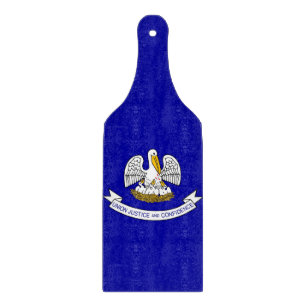 Tabla De Cortar remo de tablero de vidrio con bandera de Luisiana