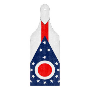 Tabla De Cortar remo de tablero de vidrio con bandera de Ohio