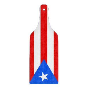 Tabla De Cortar remo de tablero de vidrio con bandera de Puerto Ri