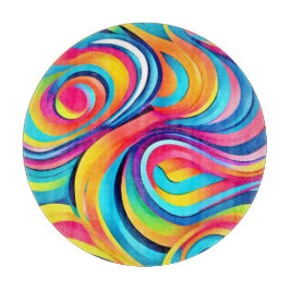 Tabla De Cortar Remolinos abstractos vibrantes de color