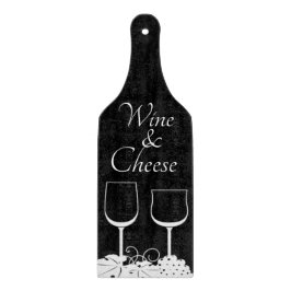 Tabla De Cortar Remolque de vino y queso monocromo