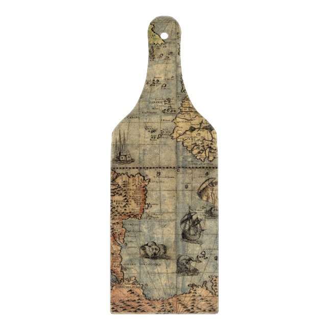 Tabla De Cortar Renacimiento del Mapa Antiquev de Forlani de 1565 (Anverso)
