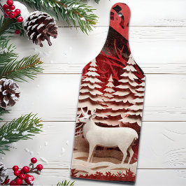 Tabla De Cortar Renos 3D en invierno forestal