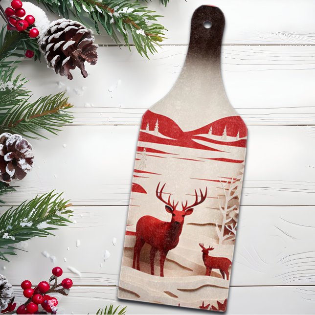 Tabla De Cortar Renos 3D en invierno forestal (Subido por el creador)