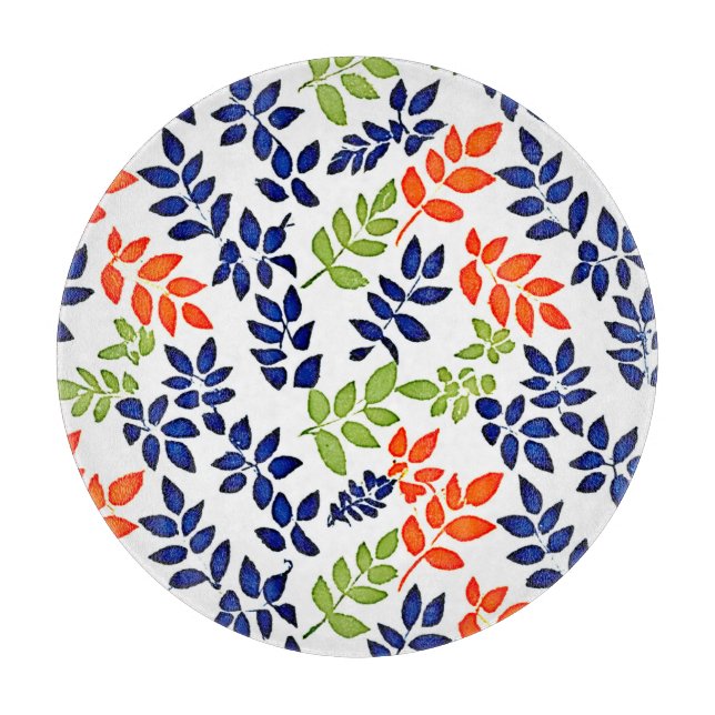 Tabla De Cortar Repetición cromática de hojas (Anverso)