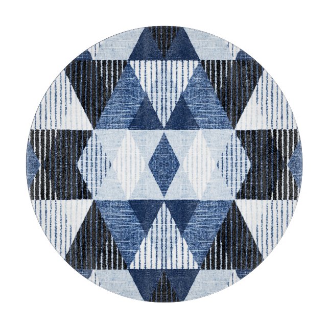 Tabla De Cortar Repetición Geométrica: Fondo texturado. (Anverso)