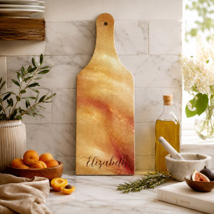 Tabla De Cortar Resplandor Ámbar Dorado