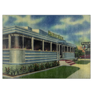 Tabla De Cortar Restaurante Retro Clásico de los 50 Pelican Diner