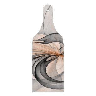 Tabla De Cortar Resumen Antracita Grey Siena Arte Fractal Moderno