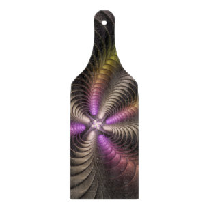 Tabla De Cortar Resumen brillante Trippy Colorido arte fractal 3D