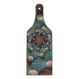 Tabla De Cortar Resumen de arte fractal con pizarra marrón profund