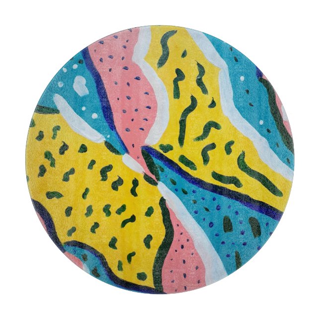 Tabla De Cortar Resumen de arte mariposa (Anverso)