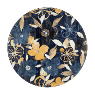 Tabla De Cortar Resumen de Florales: Patrón repetitivo de acuarela