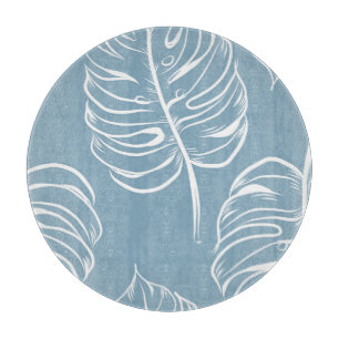 Tabla De Cortar Resumen de hojas tropicales: Verdor sin focas.