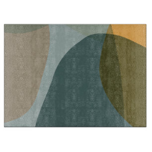 Tabla De Cortar Resumen de las formas geométricas azul y amarillo