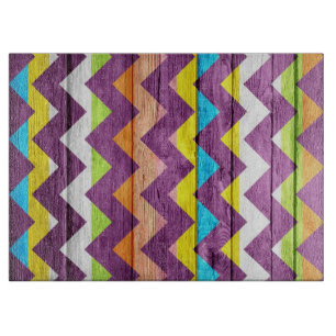 Tabla De Cortar Resumen de madera de Chevron Vintage #9