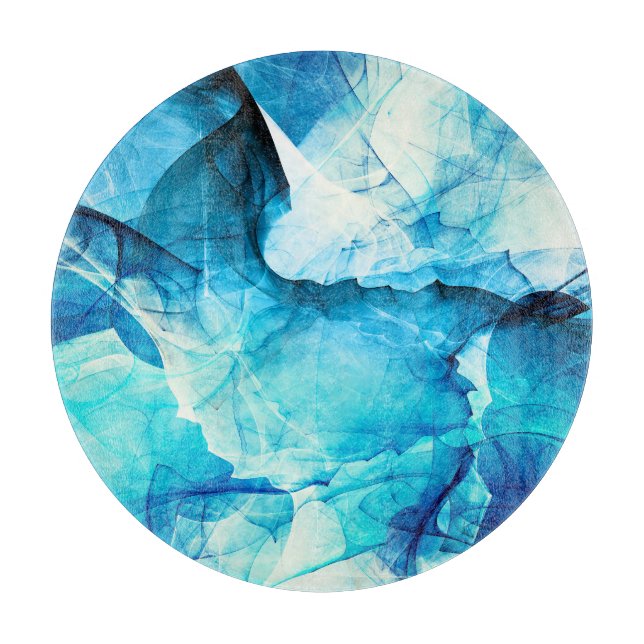 Tabla De Cortar Resumen de movimiento azul: composición fractal. (Anverso)