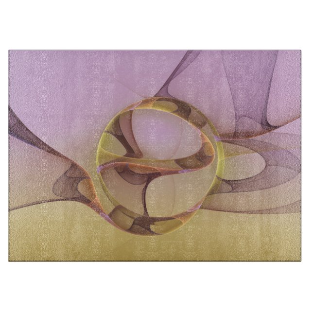 Tabla De Cortar Resumen de movimientos Arte Fractal de Oro rosa Mo (Anverso)