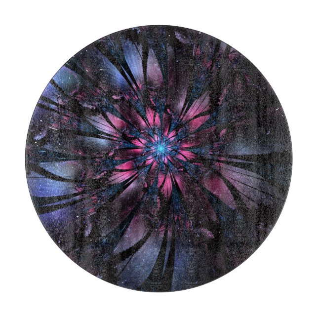 Tabla De Cortar Resumen del diseño de flor fractal. (Anverso)