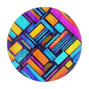 Tabla De Cortar Resumen geométrico neón