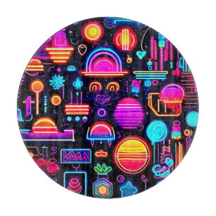 Tabla De Cortar Resumen geométrico neón