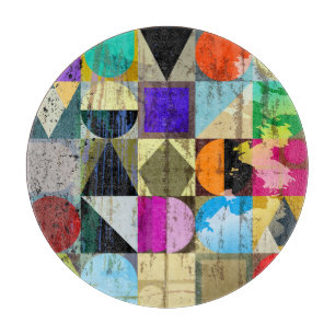 Tabla De Cortar Resumen geométrico: trazos y salpicaduras