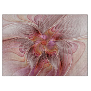 Tabla De Cortar Resumen mariposa colorida Fantasía arte fractal