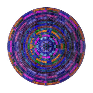 Tabla De Cortar Resumen Mosaic Vidrio Manchado #3