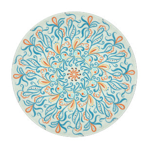 Tabla De Cortar Resumen Ornamento Cerámico Patrón de mosaico