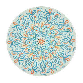 Tabla De Cortar Resumen Ornamento Cerámico Patrón de mosaico