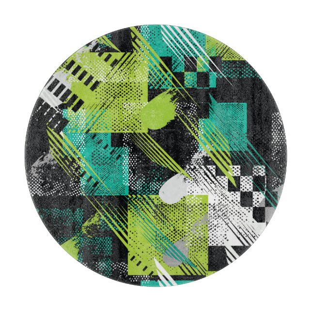 Tabla De Cortar Resumen Patrón de puntos geométricos (Anverso)